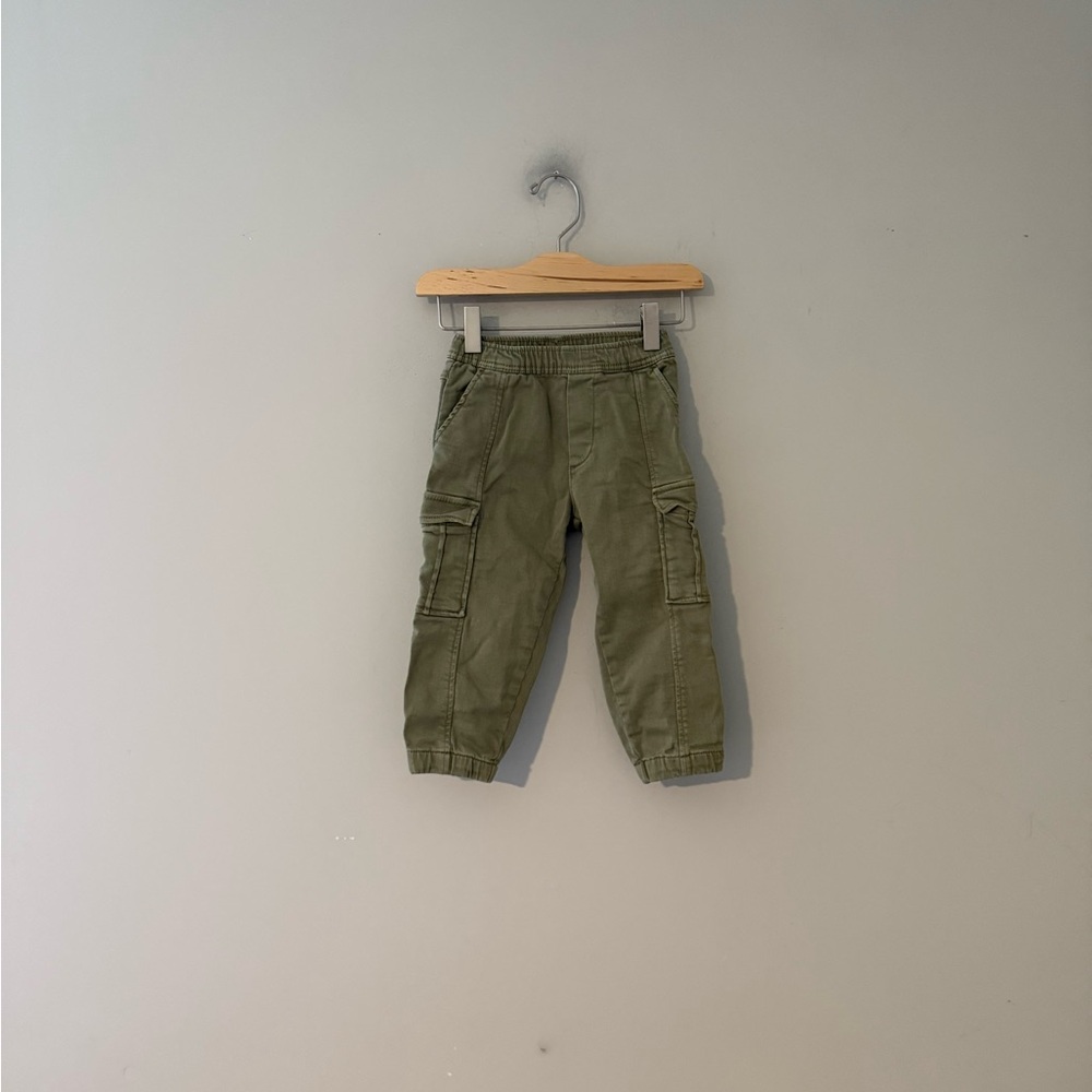 $14 ADD ON Zara PANTS BOYS Green Cargos 2Y H&M Quincy Mae cotton on kids